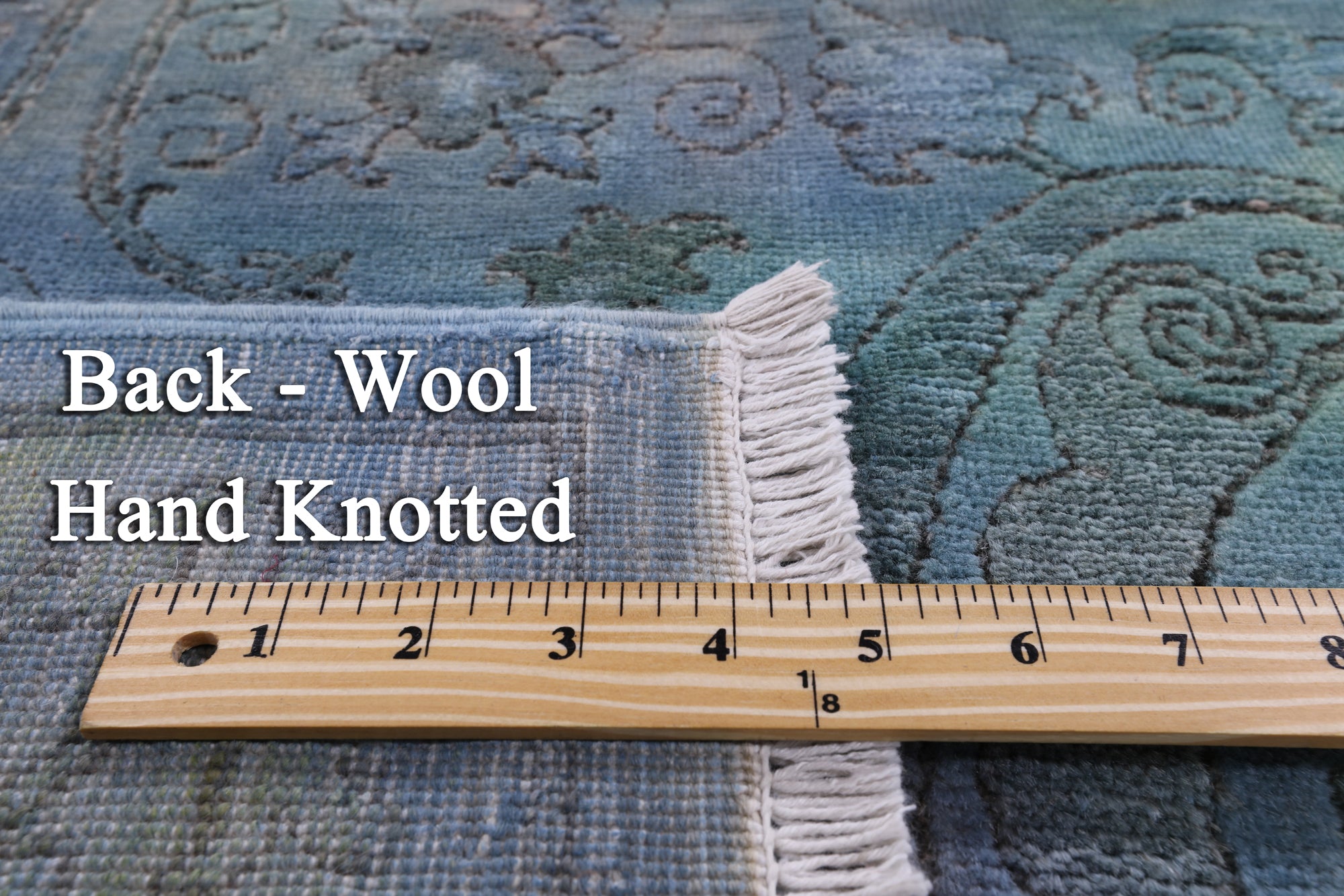 Full Pile Overdyed Handmade Wool Rug - 4' 6" X 14' 7" - Golden Nile