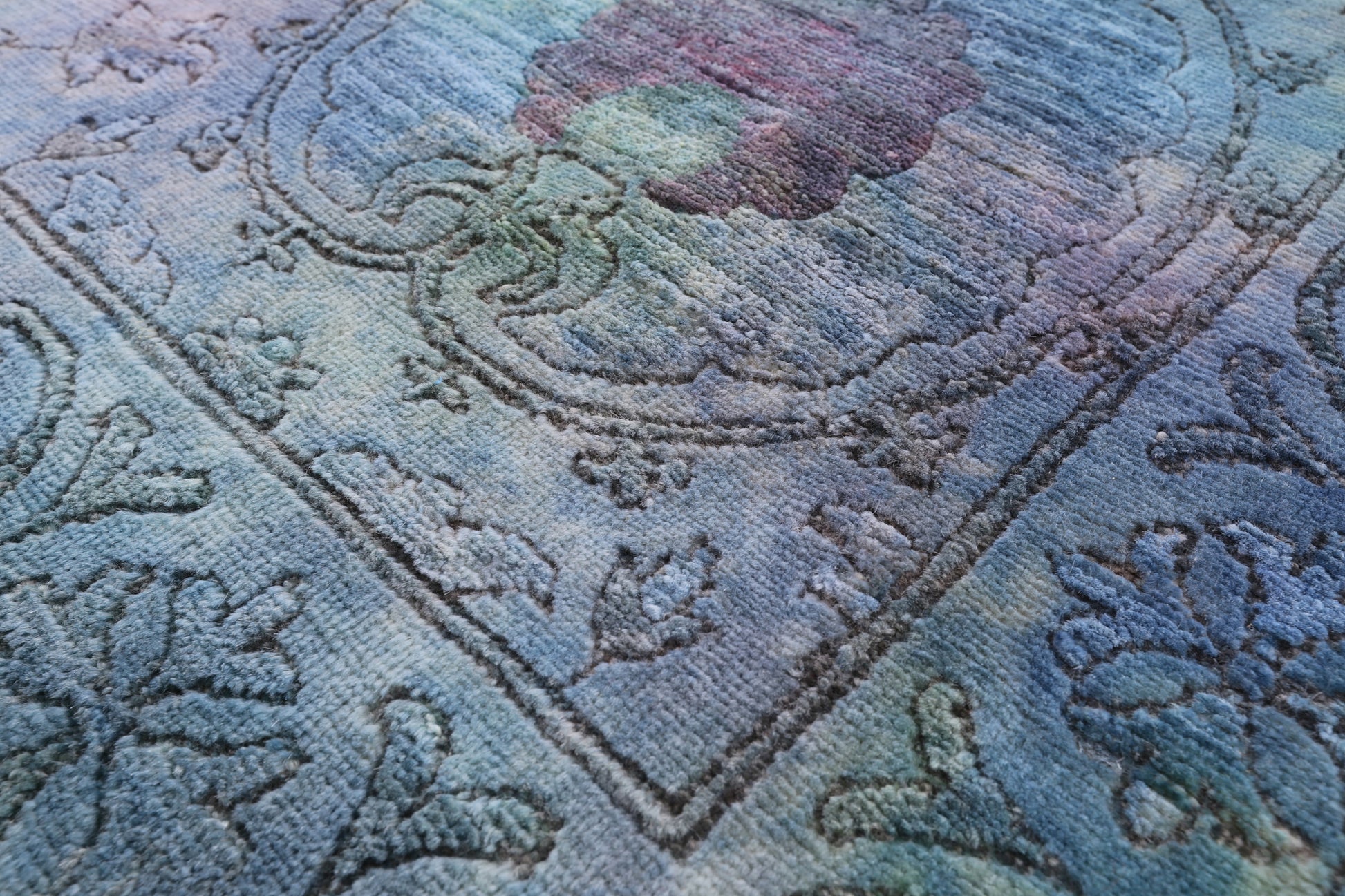Full Pile Overdyed Handmade Wool Rug - 4' 6" X 14' 7" - Golden Nile