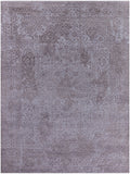 Grey Modern Handmade Wool & Silk Rug - 9' 0" X 12' 0" - Golden Nile