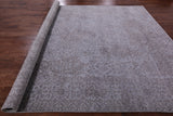 Grey Modern Handmade Wool & Silk Rug - 9' 0" X 12' 0" - Golden Nile