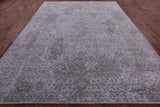Grey Modern Handmade Wool & Silk Rug - 9' 0" X 12' 0" - Golden Nile