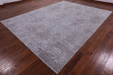 Grey Modern Handmade Wool & Silk Rug - 9' 0" X 12' 0" - Golden Nile