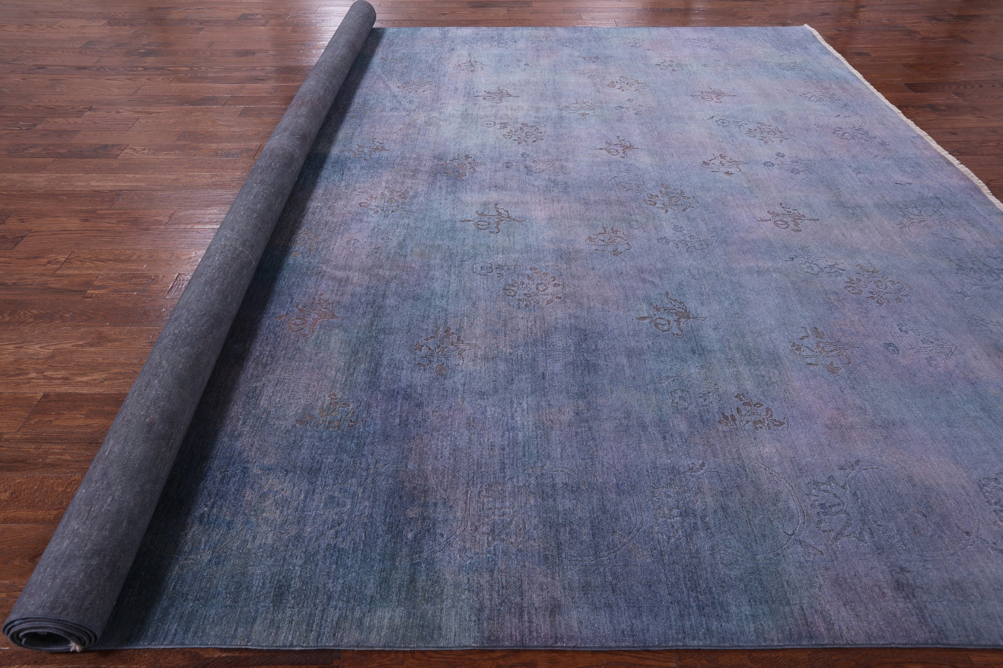 Full Pile Overdyed Hand Knotted Wool Rug - 11' 9" X 14' 4" - Golden Nile