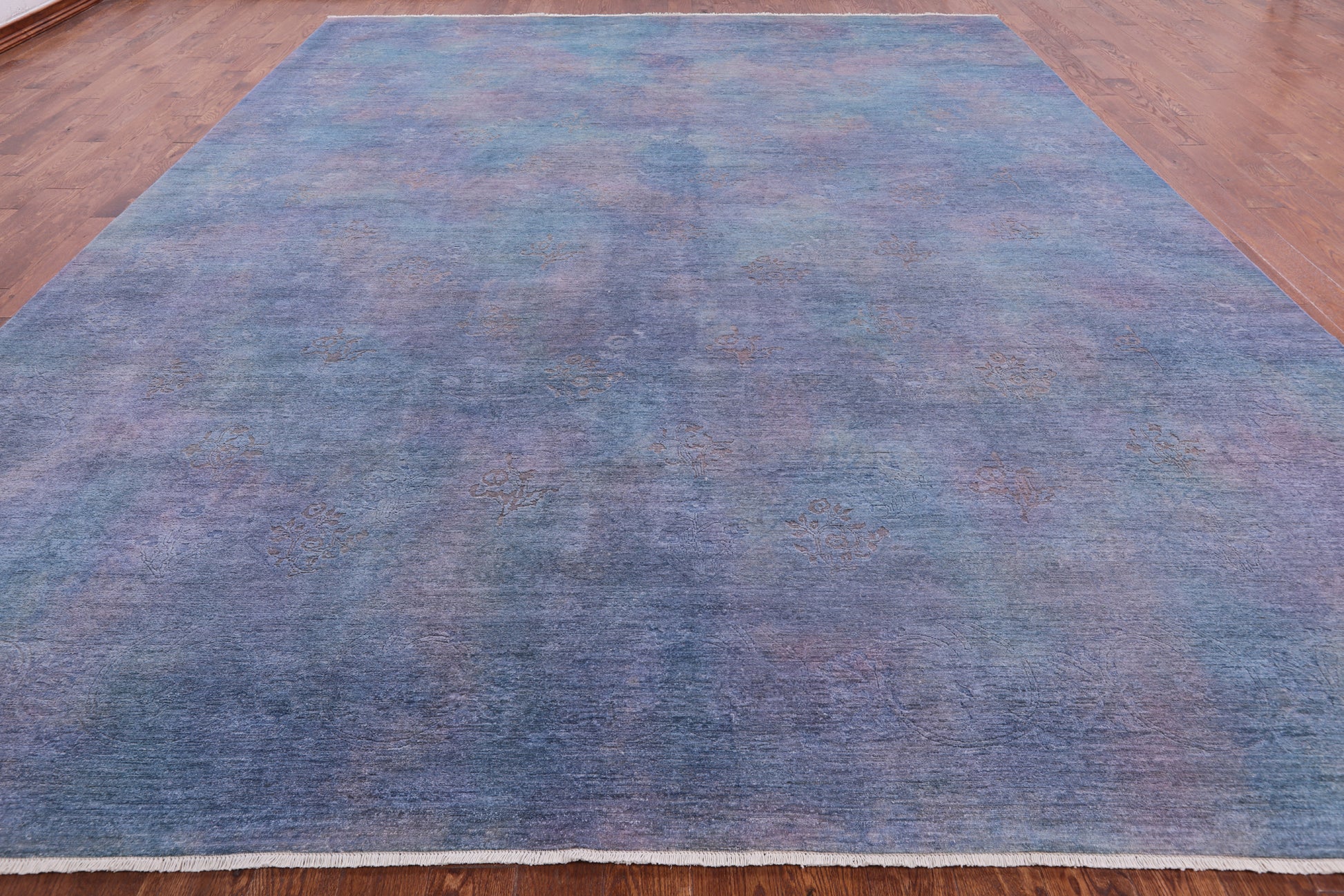 Full Pile Overdyed Hand Knotted Wool Rug - 11' 9" X 14' 4" - Golden Nile