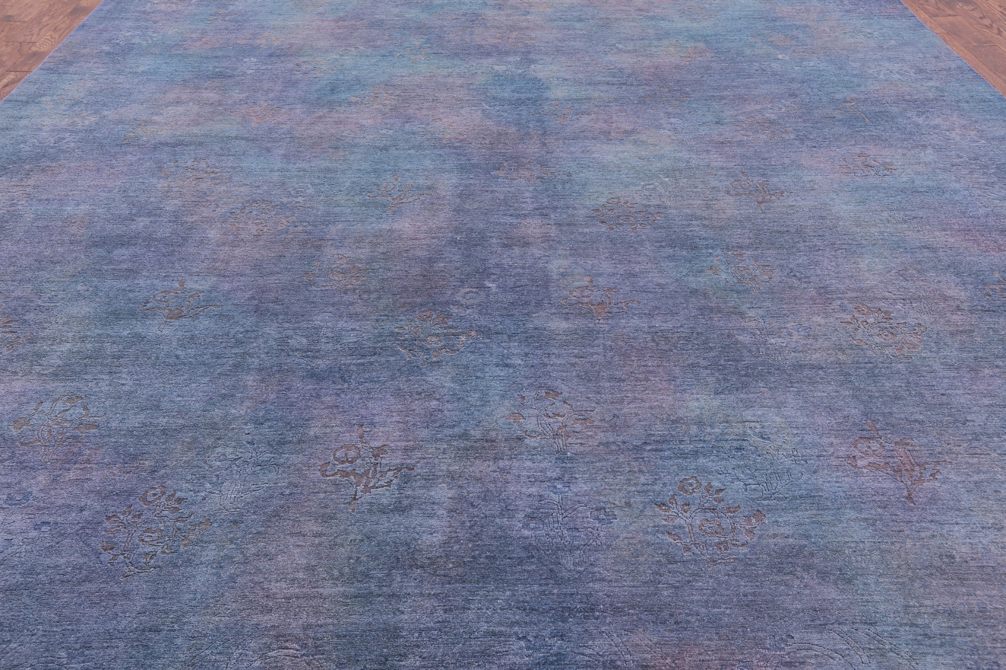Full Pile Overdyed Hand Knotted Wool Rug - 11' 9" X 14' 4" - Golden Nile