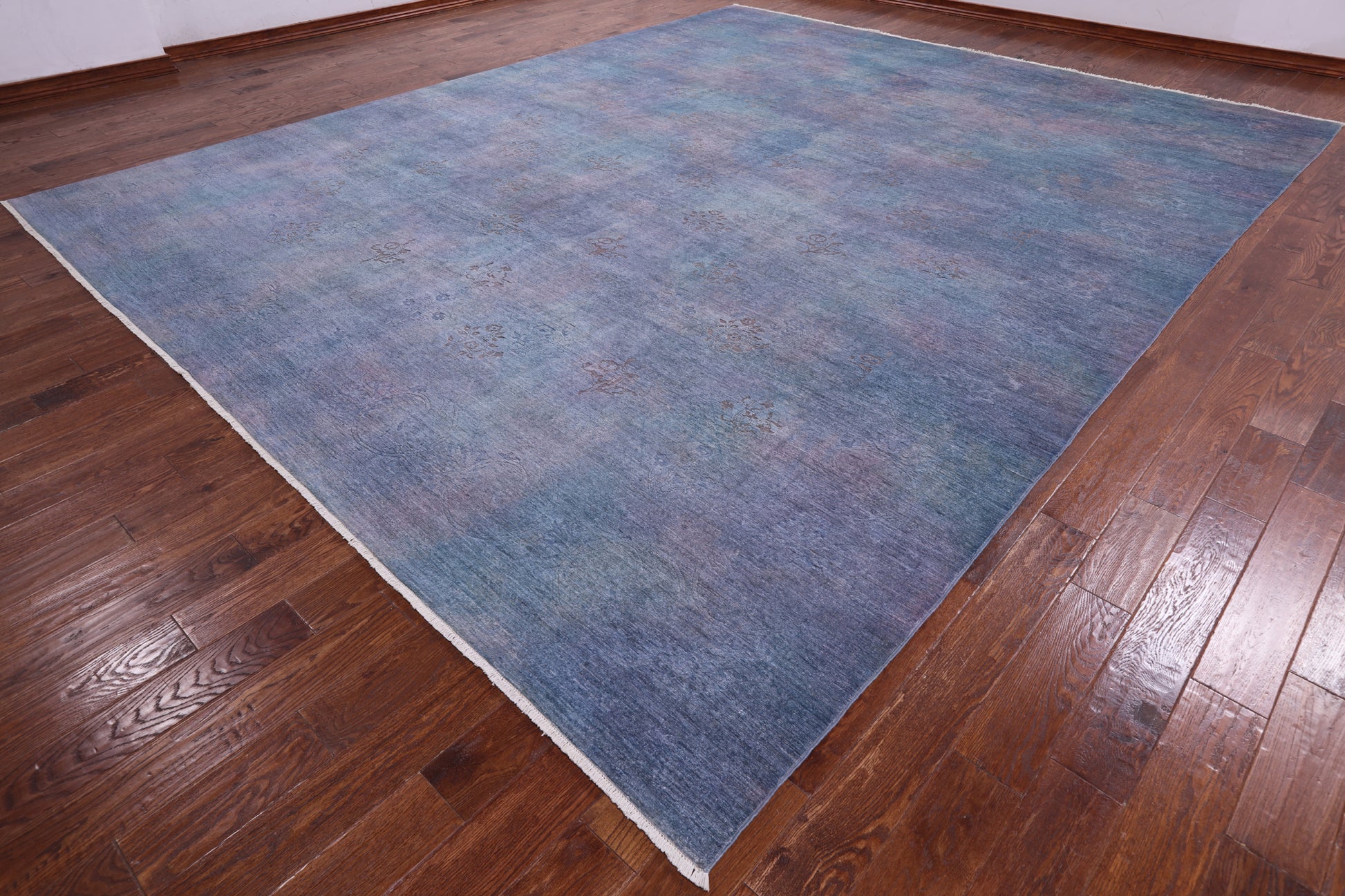 Full Pile Overdyed Hand Knotted Wool Rug - 11' 9" X 14' 4" - Golden Nile