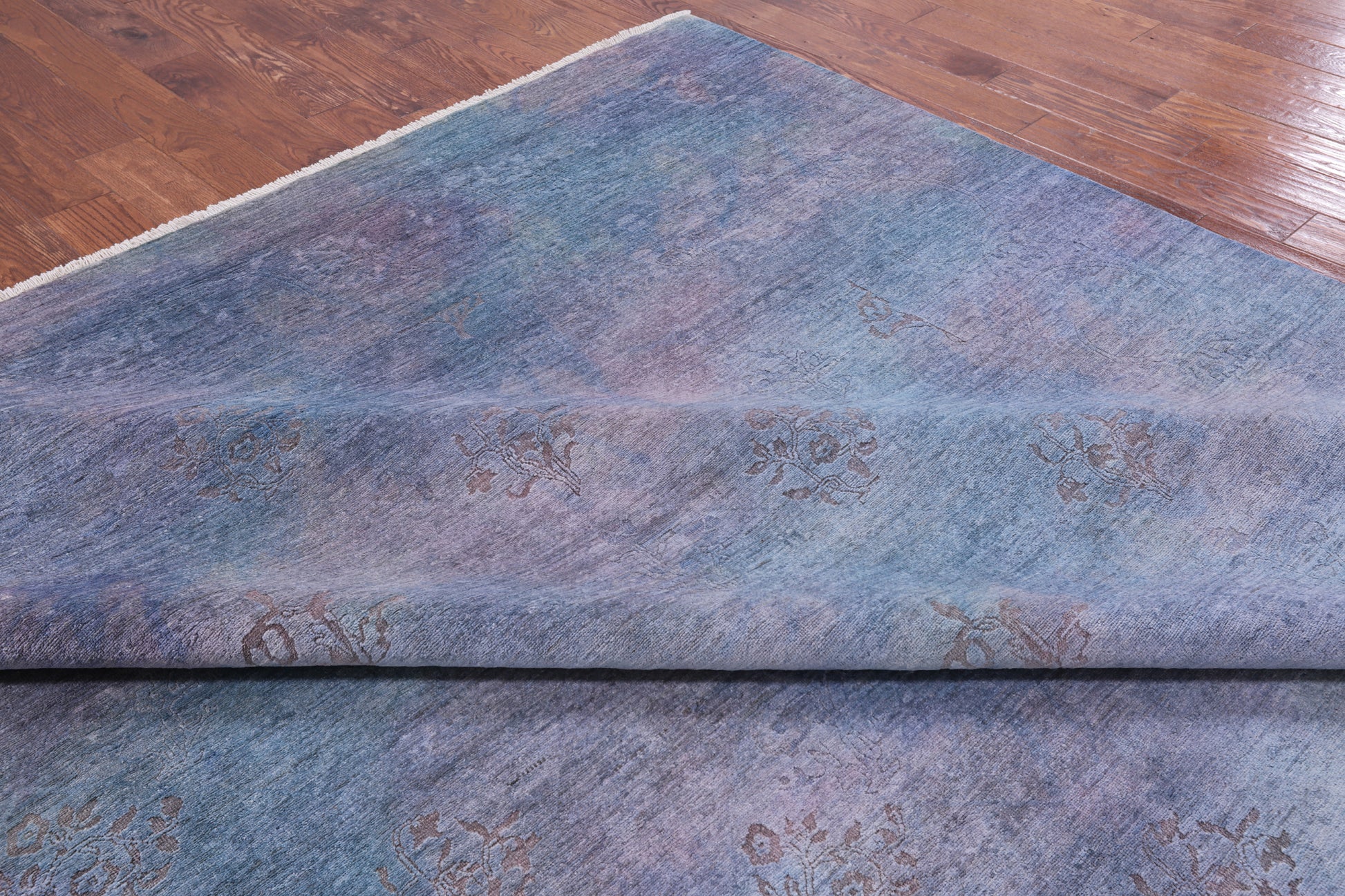 Full Pile Overdyed Hand Knotted Wool Rug - 11' 9" X 14' 4" - Golden Nile
