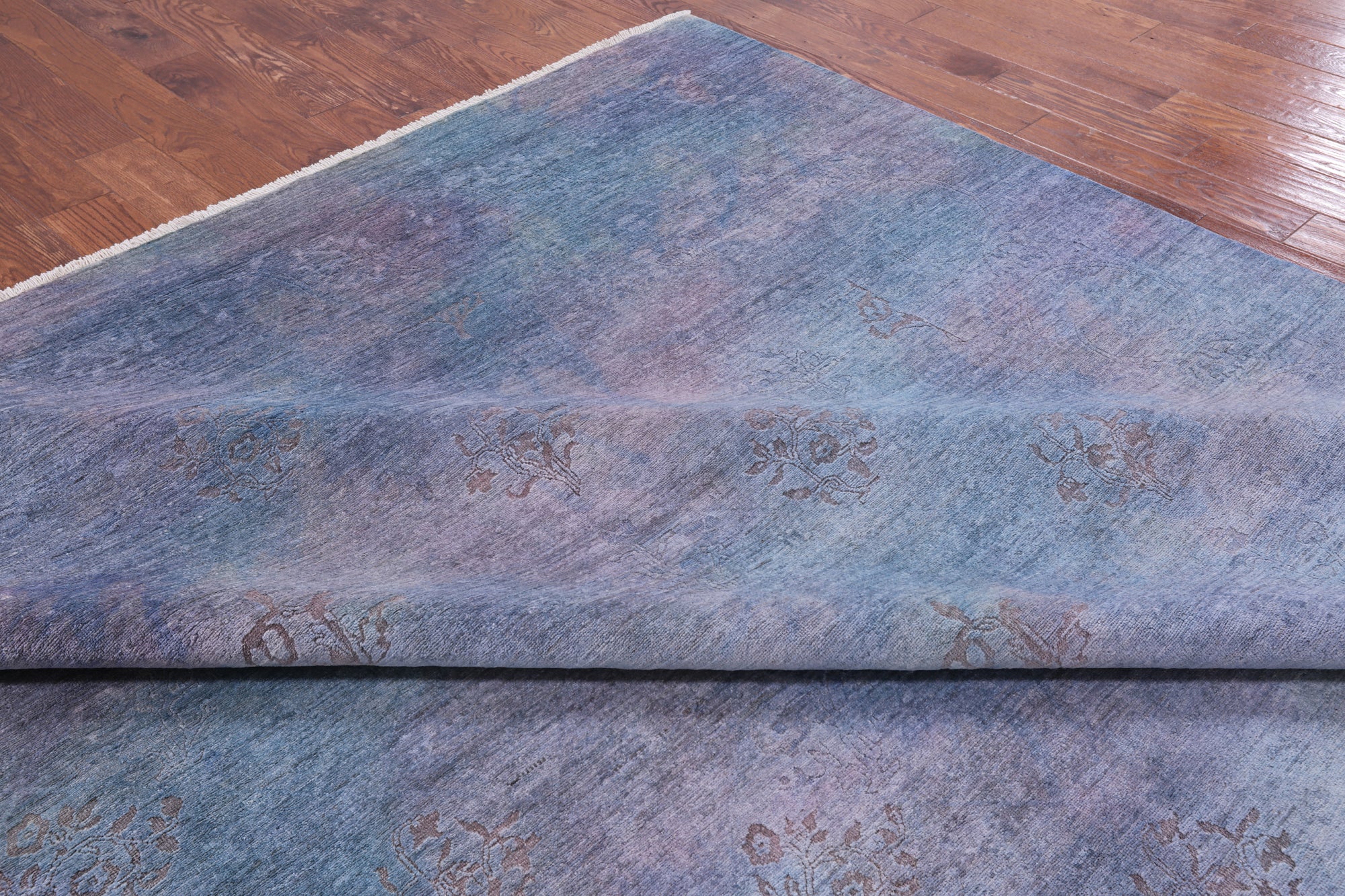Full Pile Overdyed Hand Knotted Wool Rug - 11' 9" X 14' 4" - Golden Nile