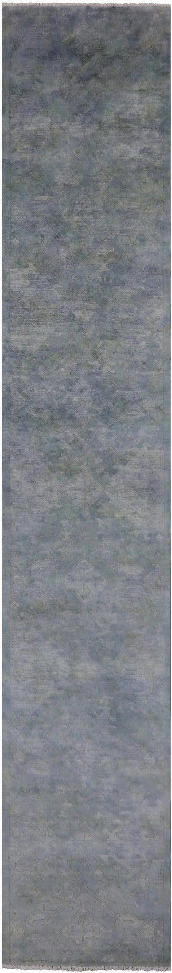 Full Pile Overdyed Handmade Wool Runner Rug - 2' 8" X 16' 1" - Golden Nile
