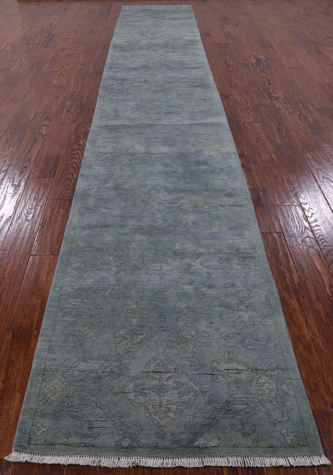 Full Pile Overdyed Handmade Wool Runner Rug - 2' 8" X 16' 1" - Golden Nile