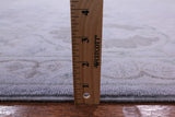 Grey Full Pile Overdyed Handmade Wool Rug - 9' 10" X 14' 4" - Golden Nile