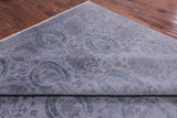 Grey Full Pile Overdyed Handmade Wool Rug - 9' 10" X 14' 4" - Golden Nile