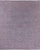 Grey Persian Handmade Wool & Silk Rug - 8' 1" X 10' 0" - Golden Nile