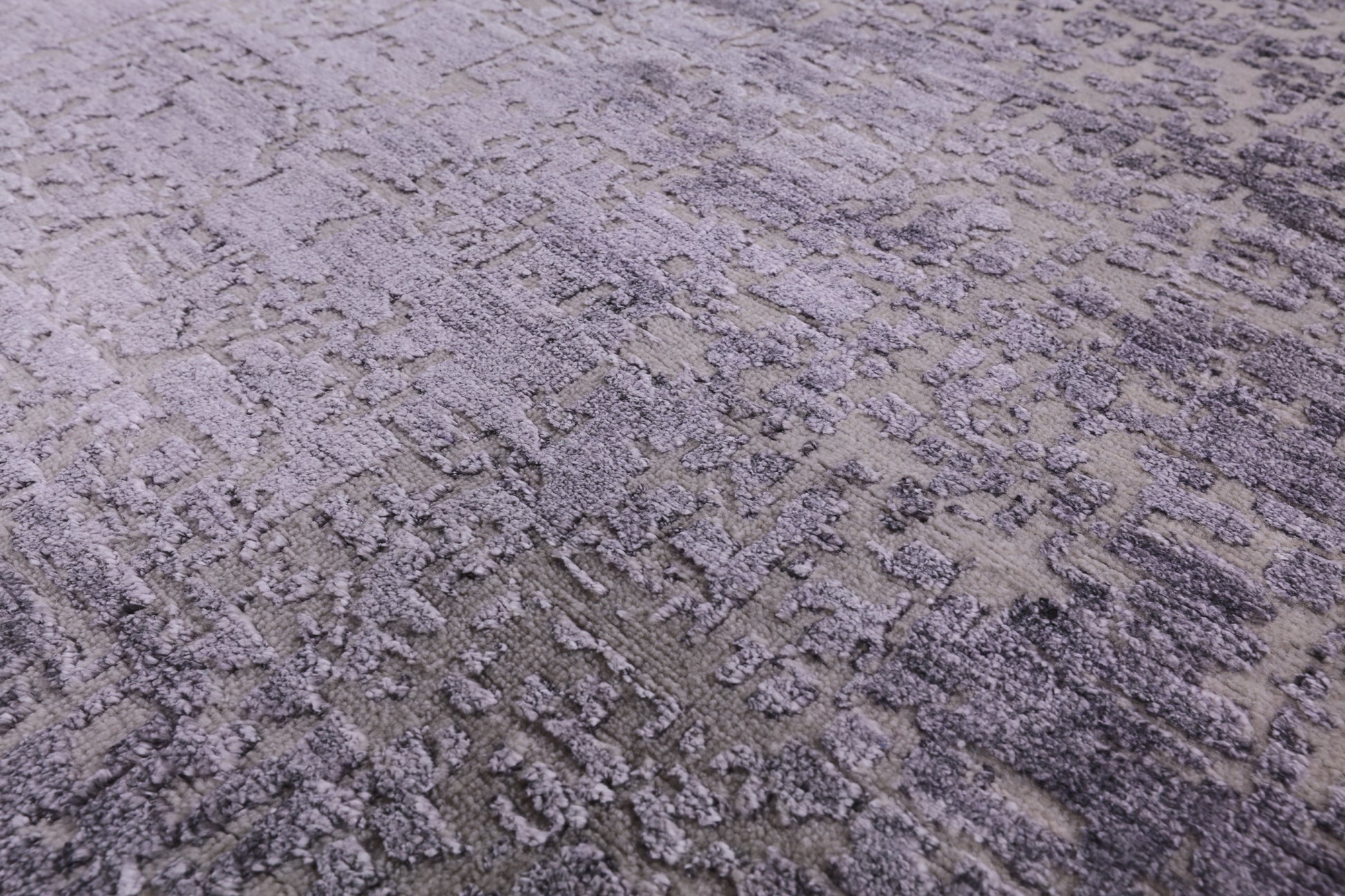 Grey Modern Hand Knotted Wool & Silk Rug - 8' 9" X 12' 3" - Golden Nile