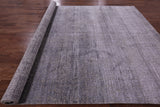 Grey Modern Hand Knotted Wool & Silk Rug - 8' 9" X 12' 3" - Golden Nile