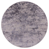 Grey Round Modern Hand Knotted Wool & Silk Rug - 8' 1" X 8' 1" - Golden Nile