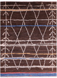 Tribal Moroccan Hand Knotted Wool Rug - 9' 1" X 11' 9" - Golden Nile
