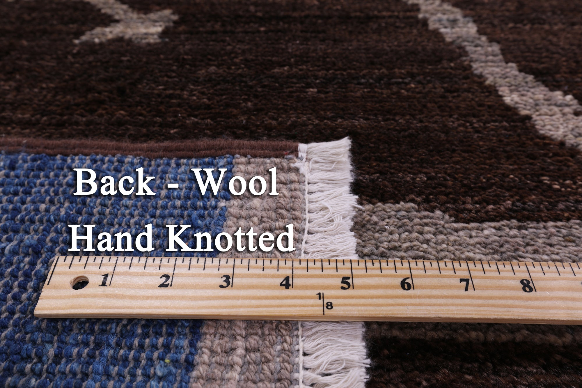 Tribal Moroccan Hand Knotted Wool Rug - 9' 1" X 11' 9" - Golden Nile