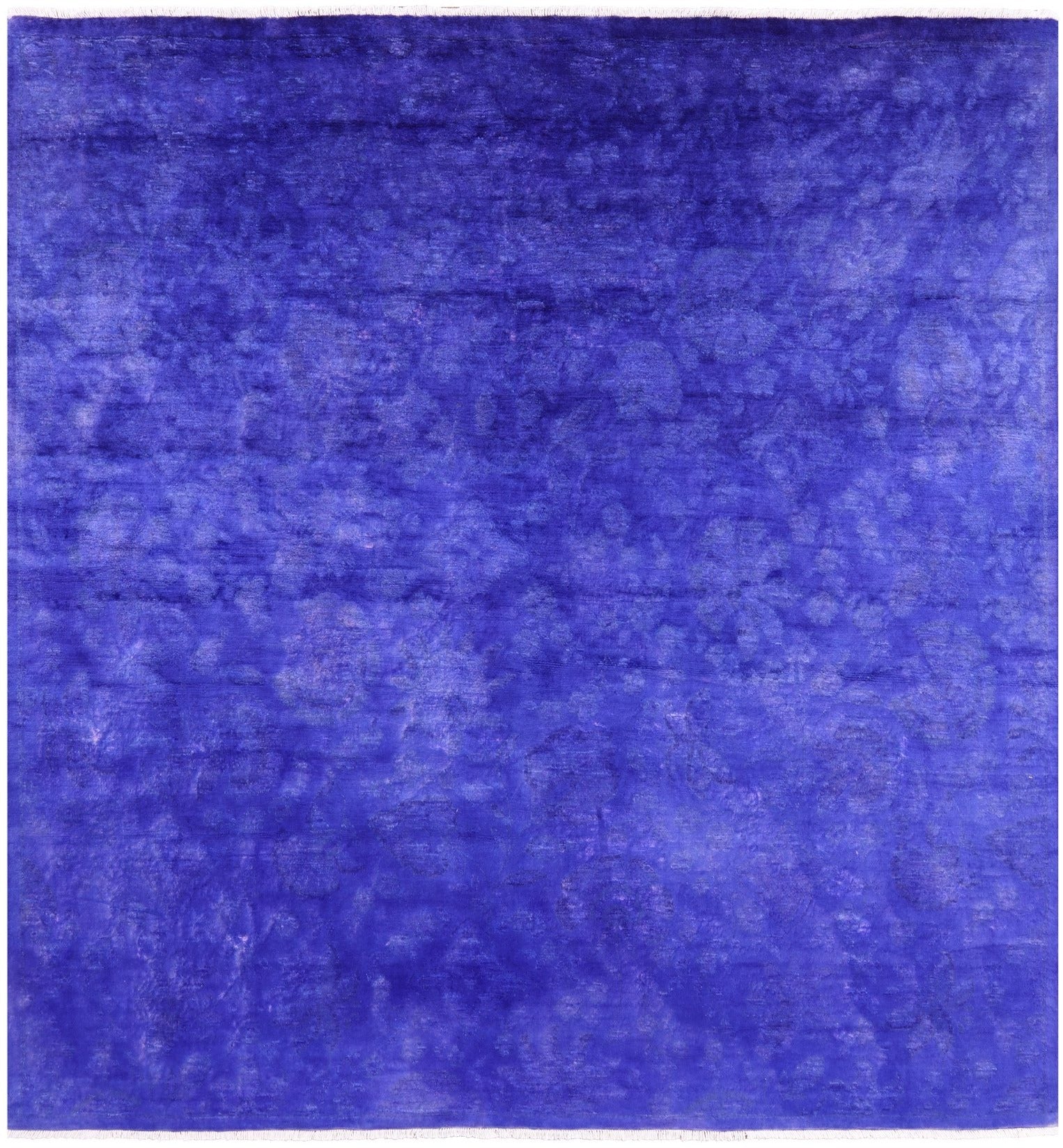 Square Full Pile Overdyed Handmade Wool Rug - 7' 9" X 8' 0" - Golden Nile