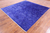 Square Full Pile Overdyed Handmade Wool Rug - 7' 9" X 8' 0" - Golden Nile