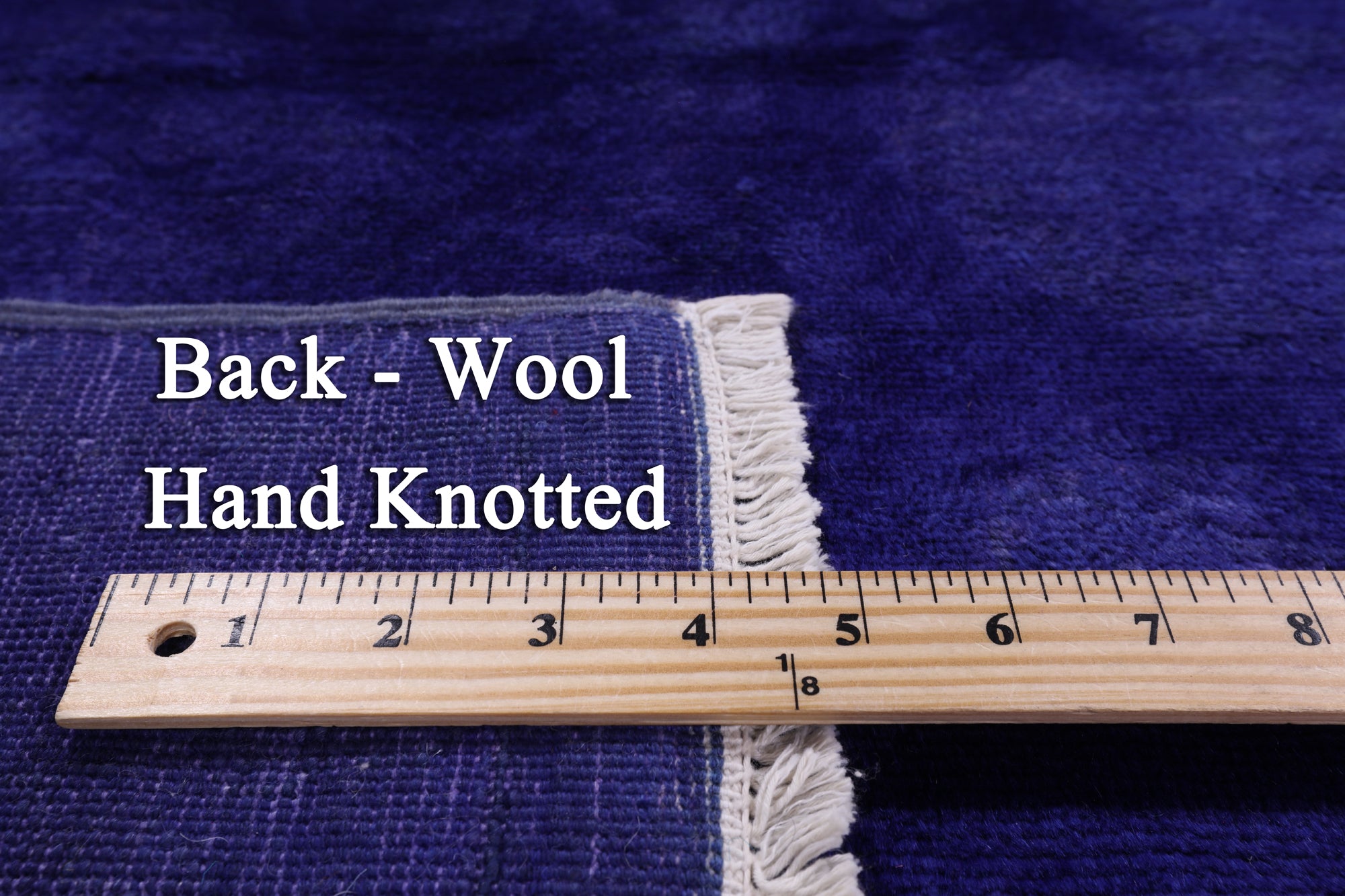 Square Full Pile Overdyed Handmade Wool Rug - 7' 9" X 8' 0" - Golden Nile