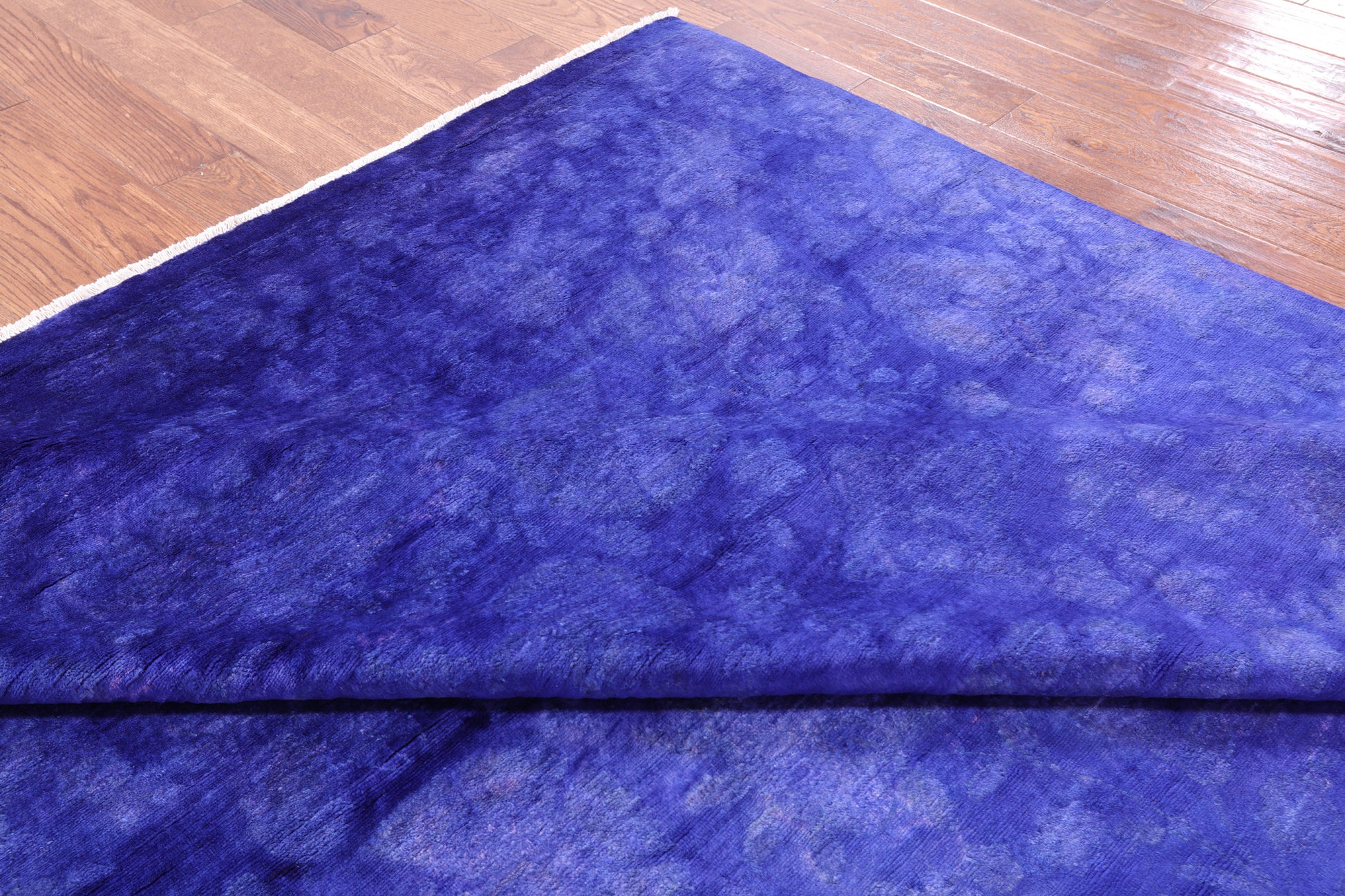 Square Full Pile Overdyed Handmade Wool Rug - 7' 9" X 8' 0" - Golden Nile