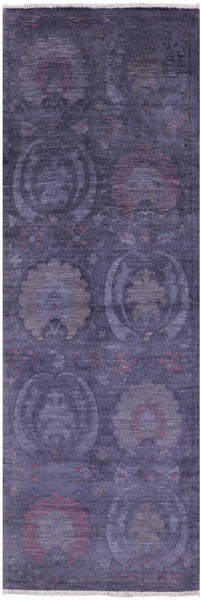Full Pile Overdyed Handmade Wool Runner Rug - 2' 9" X 8' 2" - Golden Nile