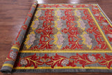 Grey William Morris Handmade Wool Rug - 7' 10" X 9' 10" - Golden Nile