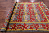 Grey William Morris Handmade Wool Rug - 7' 10" X 9' 10" - Golden Nile