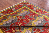 Grey William Morris Handmade Wool Rug - 7' 10" X 9' 10" - Golden Nile