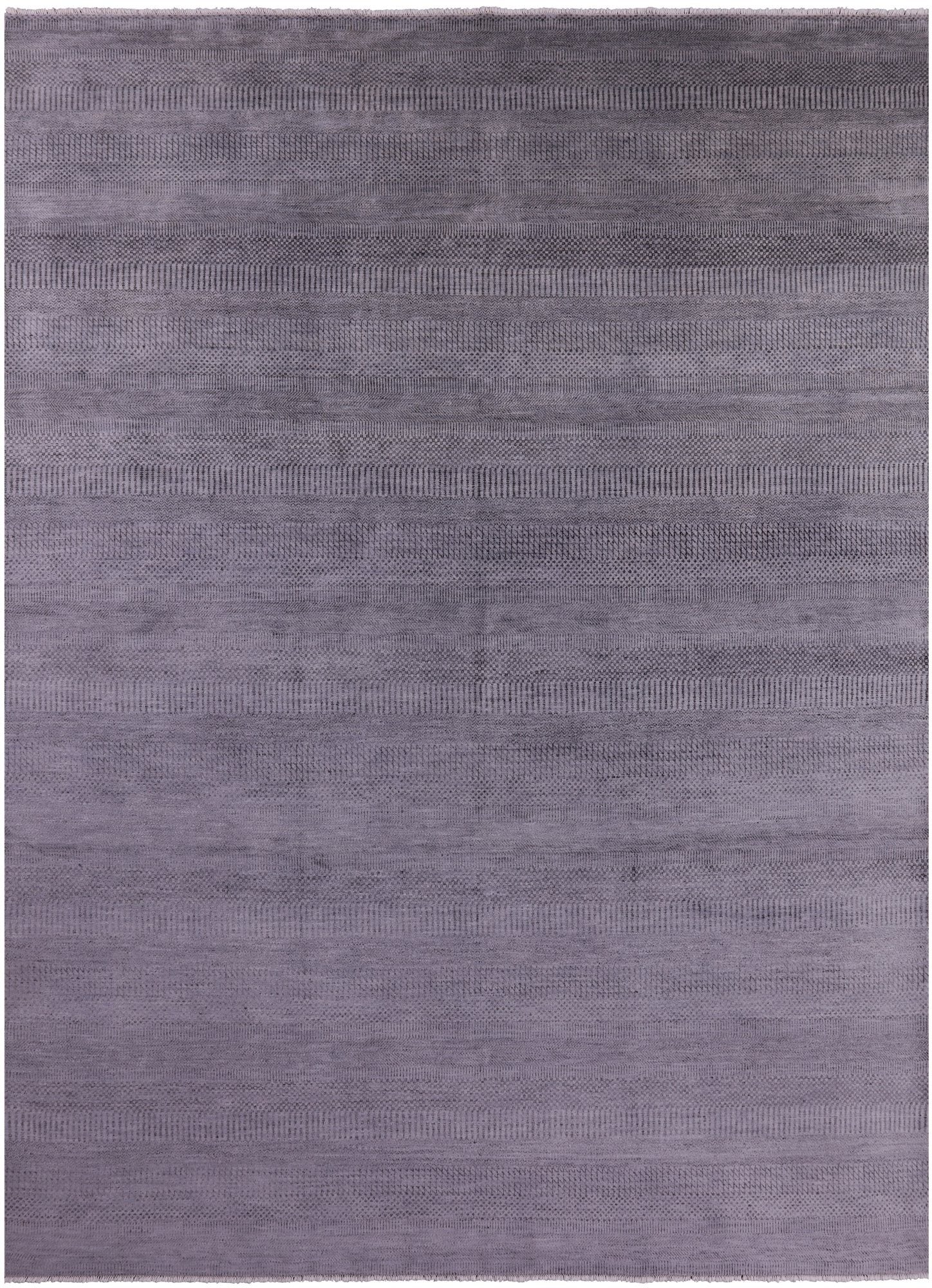 Grey Savannah Grass Handmade Wool & Silk Rug - 9' 0" X 12' 4" - Golden Nile
