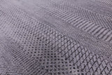Grey Savannah Grass Handmade Wool & Silk Rug - 9' 0" X 12' 4" - Golden Nile