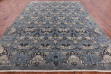 Grey William Morris Handmade Wool Rug - 9' 2" X 12' 2" - Golden Nile