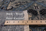 Grey William Morris Handmade Wool Rug - 9' 2" X 12' 2" - Golden Nile