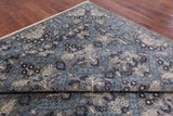 Grey William Morris Handmade Wool Rug - 9' 2" X 12' 2" - Golden Nile