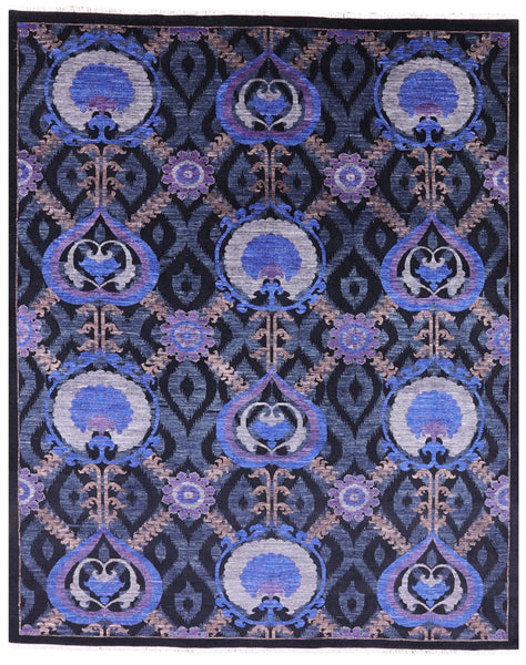 William Morris Handmade Wool Rug - 8' 2" X 10' 1" - Golden Nile
