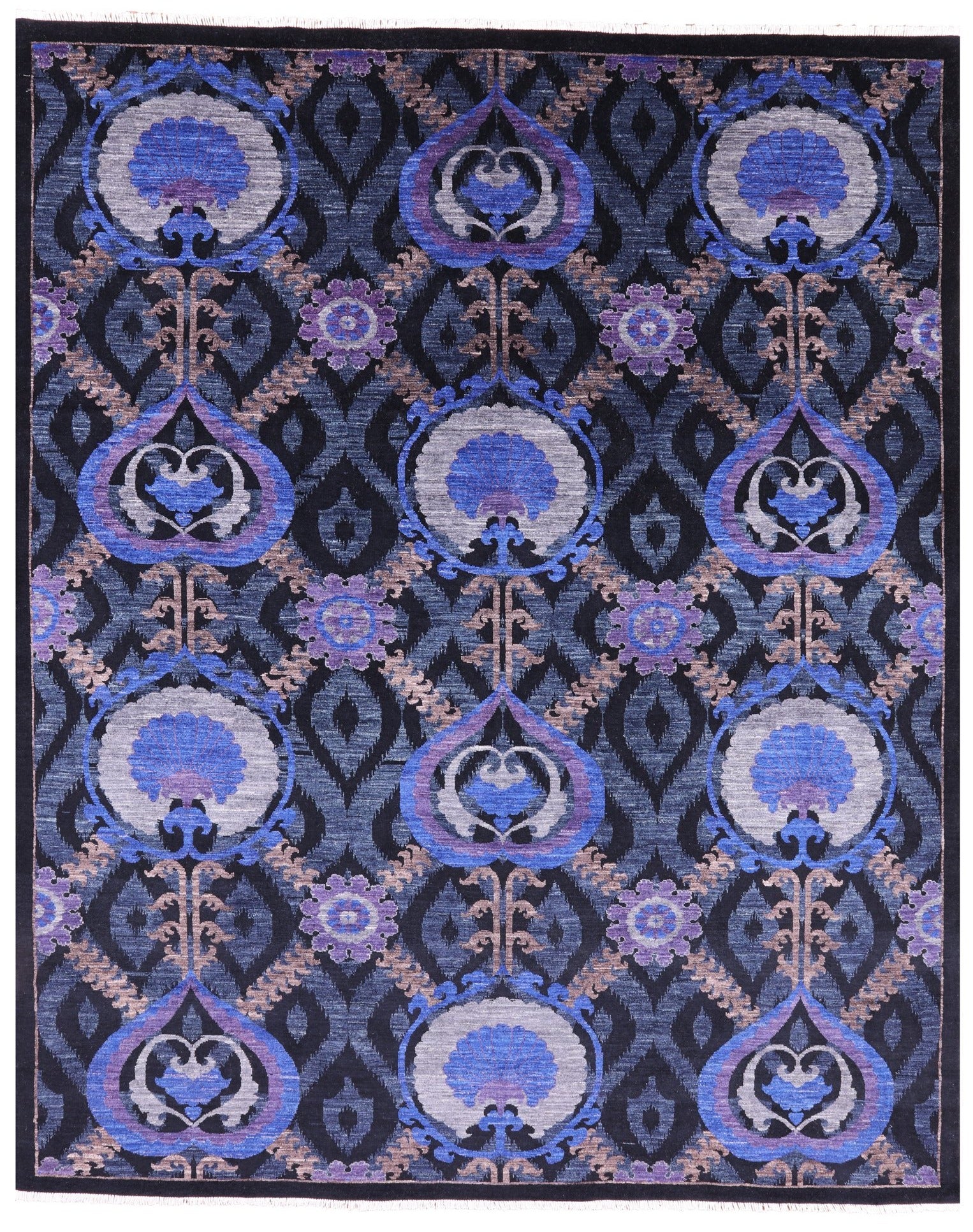 William Morris Handmade Wool Rug - 8' 2" X 10' 1" - Golden Nile
