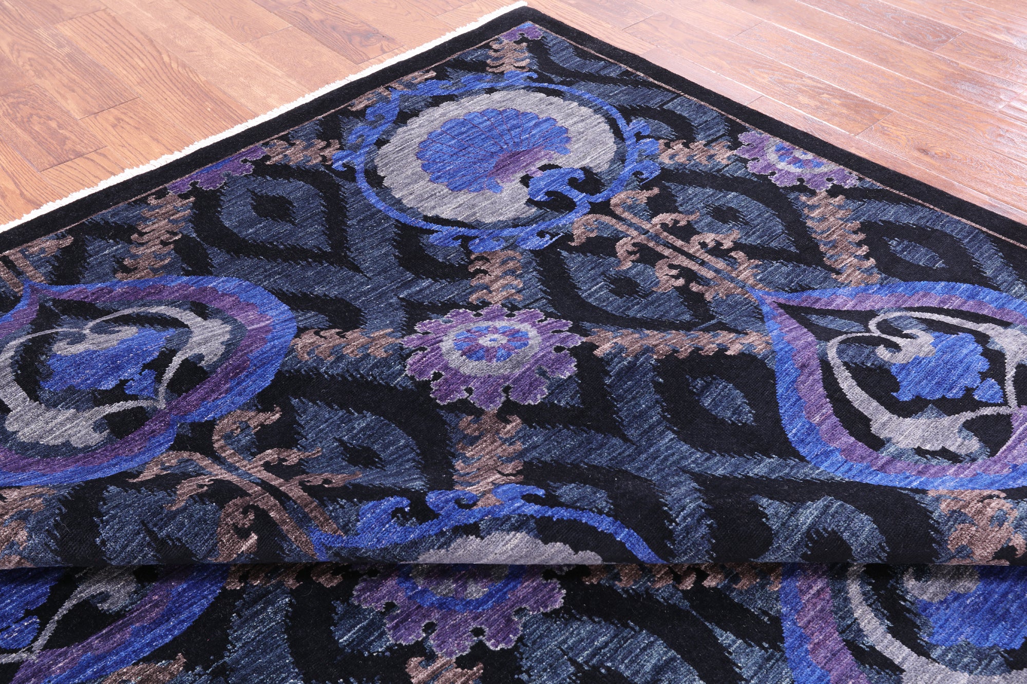 William Morris Handmade Wool Rug - 8' 2" X 10' 1" - Golden Nile