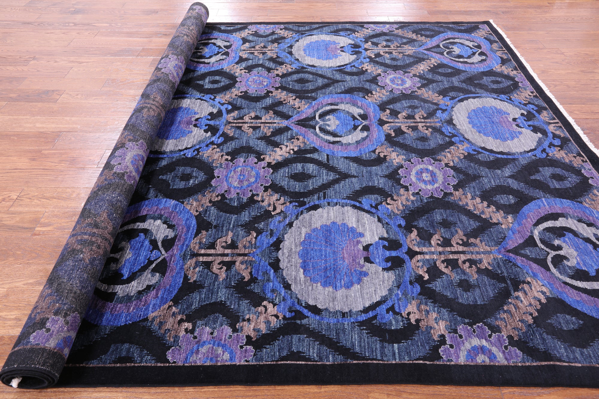 William Morris Handmade Wool Rug - 8' 2" X 10' 1" - Golden Nile