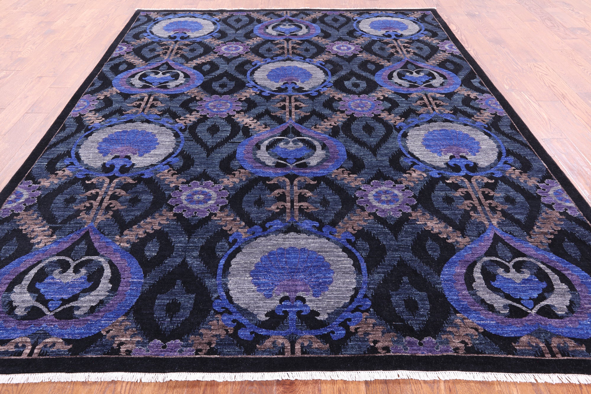 William Morris Handmade Wool Rug - 8' 2" X 10' 1" - Golden Nile