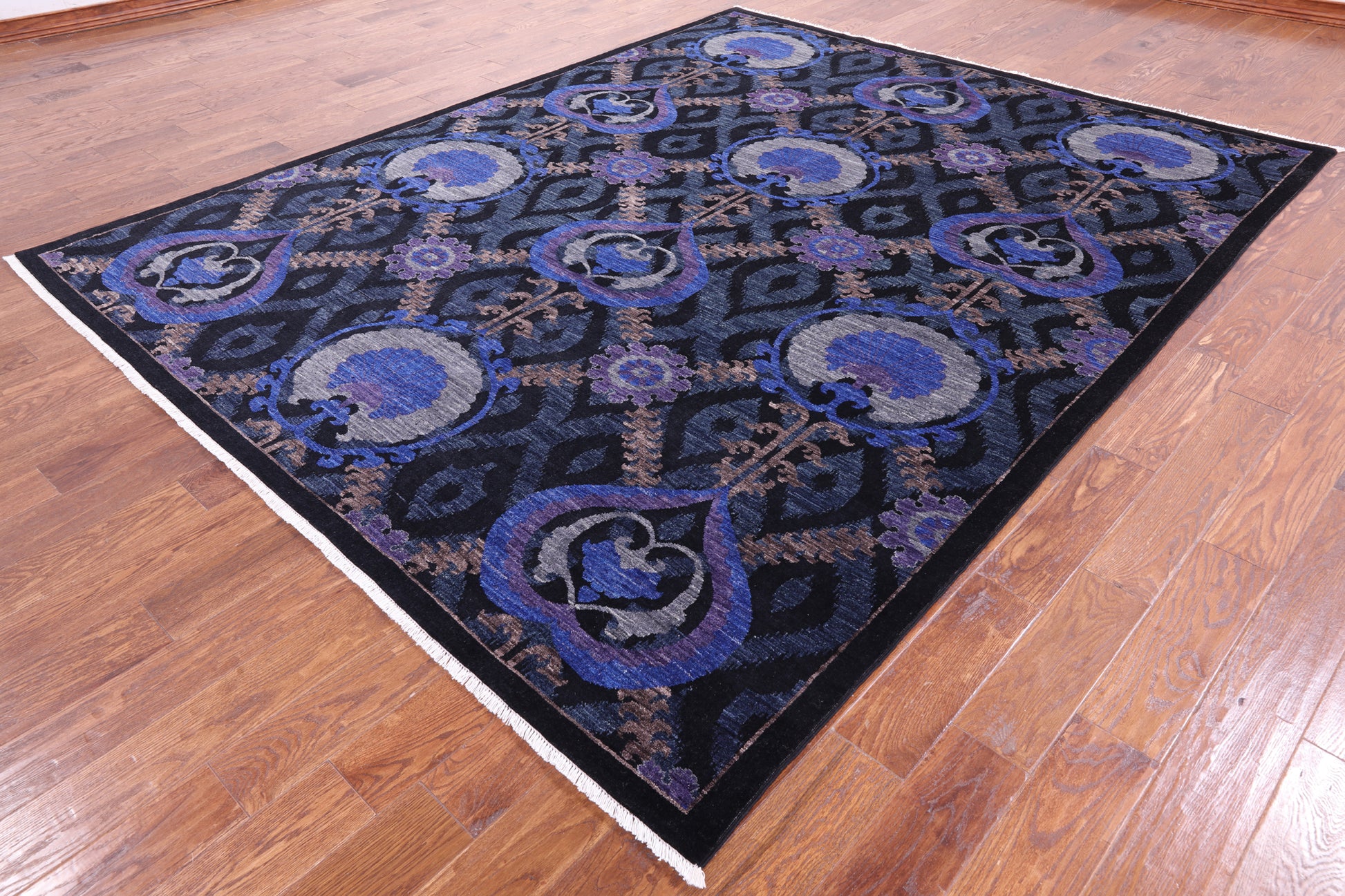 William Morris Handmade Wool Rug - 8' 2" X 10' 1" - Golden Nile
