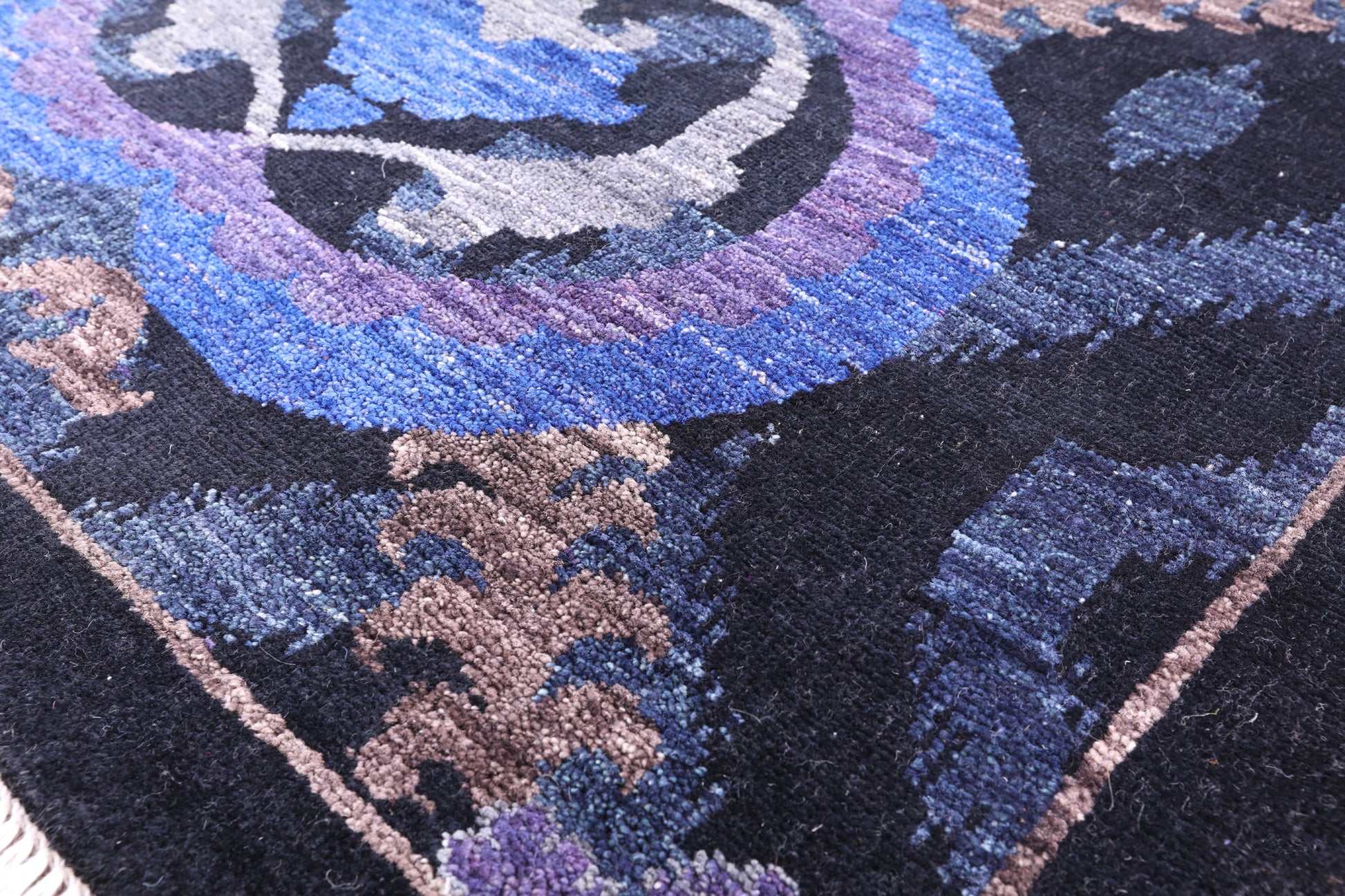 William Morris Handmade Wool Rug - 8' 2" X 10' 1" - Golden Nile