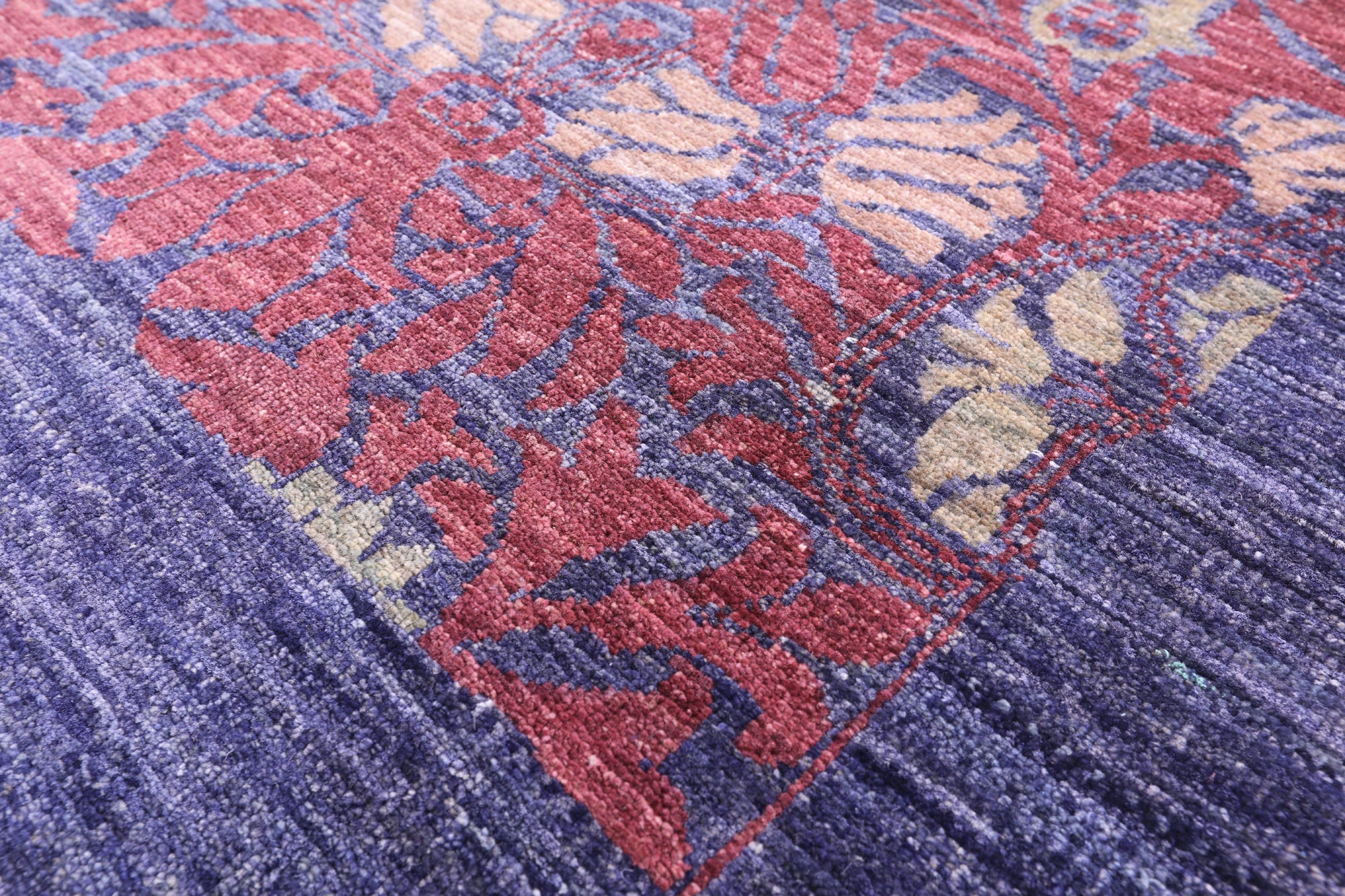 William Morris Hand Knotted Wool Rug - 8' 1" X 9' 10" - Golden Nile