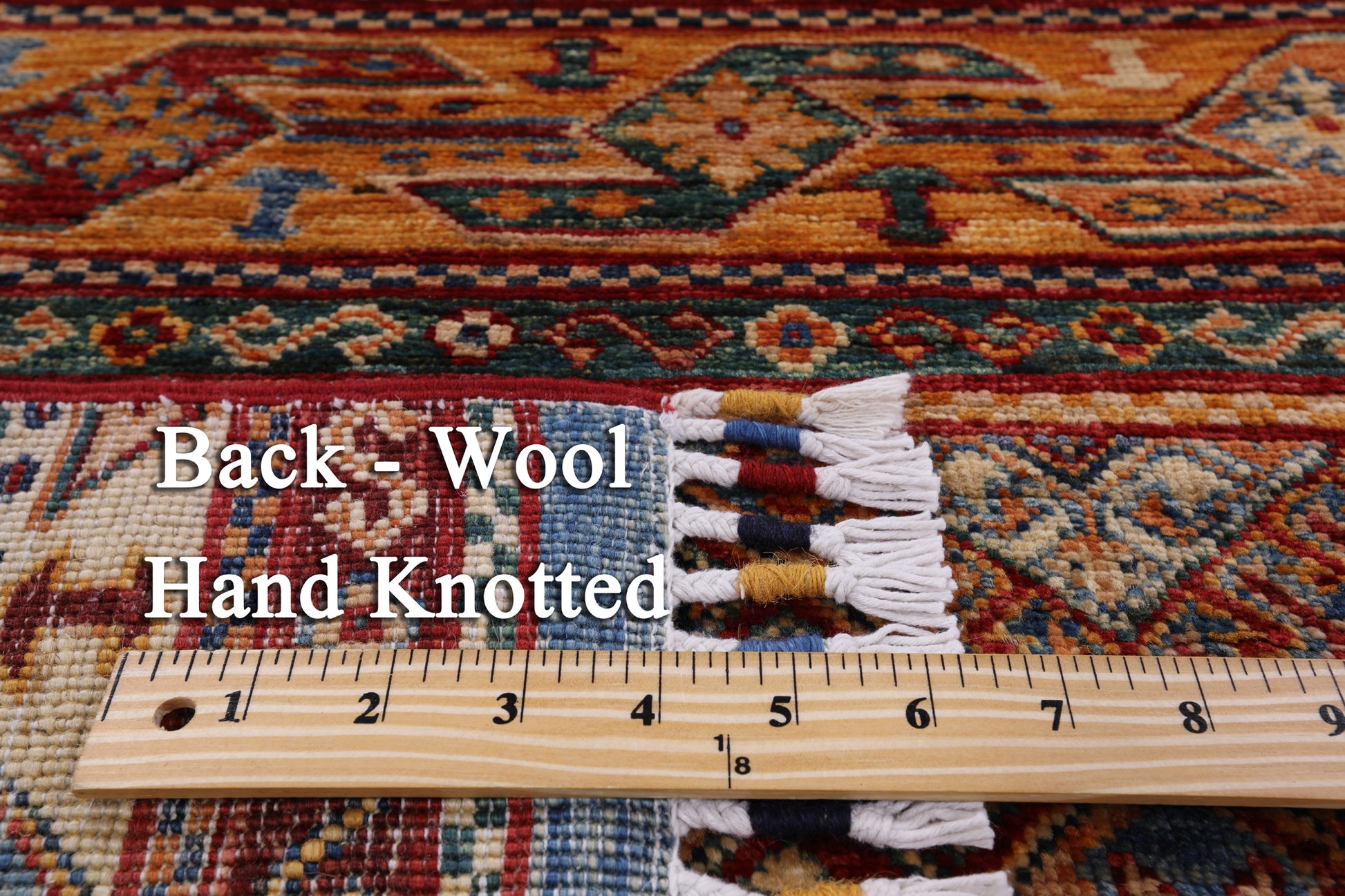 Khorjin Persian Gabbeh Handmade Wool Rug - 5' 8" X 8' 1" - Golden Nile