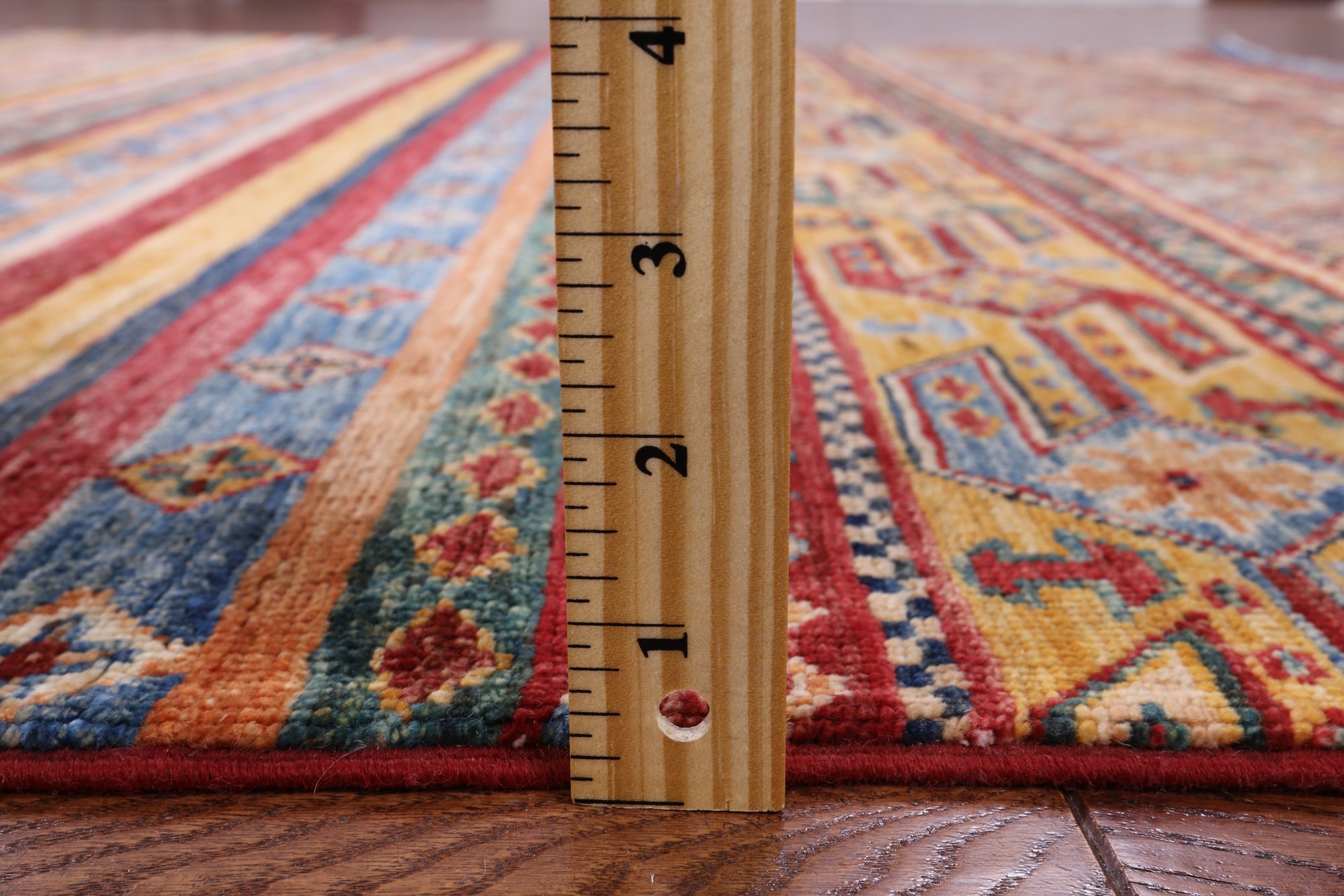 Khorjin Persian Gabbeh Handmade Wool Rug - 5' 8" X 8' 1" - Golden Nile