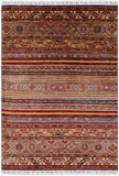 Khorjin Persian Gabbeh Handmade Wool Rug - 5' 8" X 8' 1" - Golden Nile