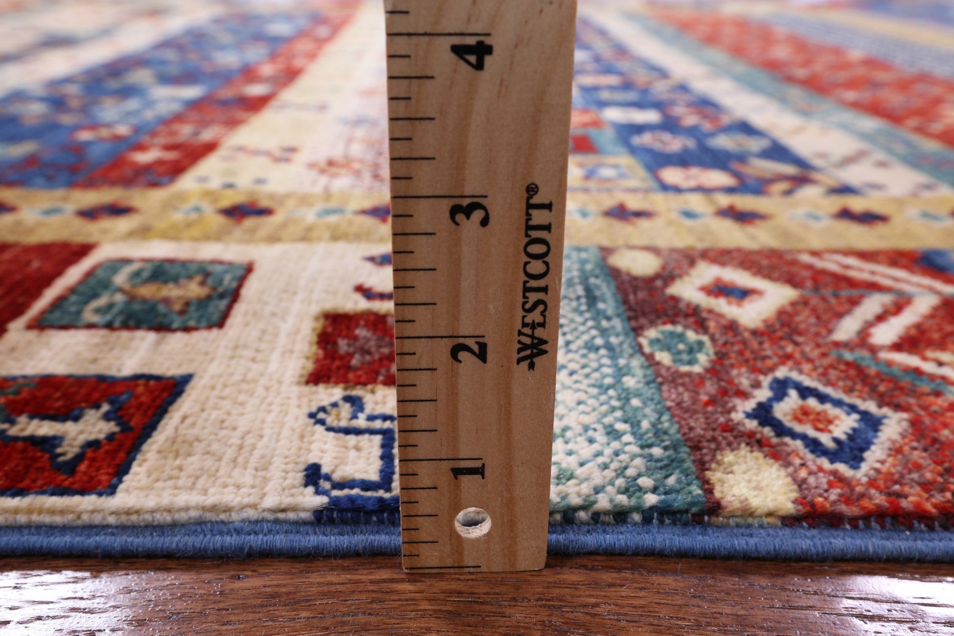 Tribal Persian Gabbeh Handmade Wool Rug - 4' 10" X 6' 7" - Golden Nile
