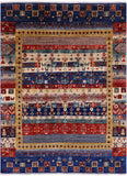 Tribal Persian Gabbeh Handmade Wool Rug - 4' 10" X 6' 7" - Golden Nile