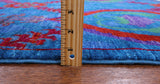 Blue Square William Morris Hand Knotted Wool Rug - 6' 1" X 6' 2" - Golden Nile