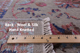 Grey Persian Hand Knotted Wool & Silk Rug - 8' 3" X 10' 0" - Golden Nile